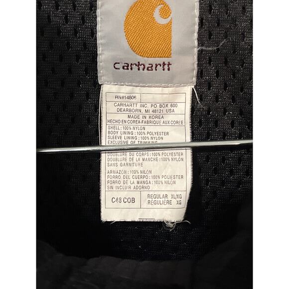 Carhartt, Blue and Black Winter Jacket, Size XL, 1201hang - Picture 3 of 5